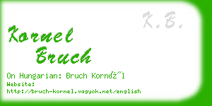 kornel bruch business card